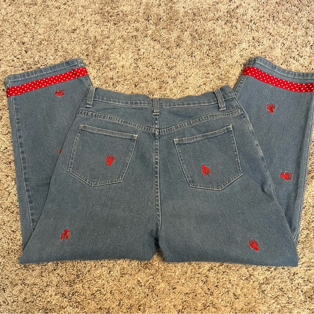 Quacker Factory Vintage Lobster Jeans Size 8 - Picture 7 of 10
